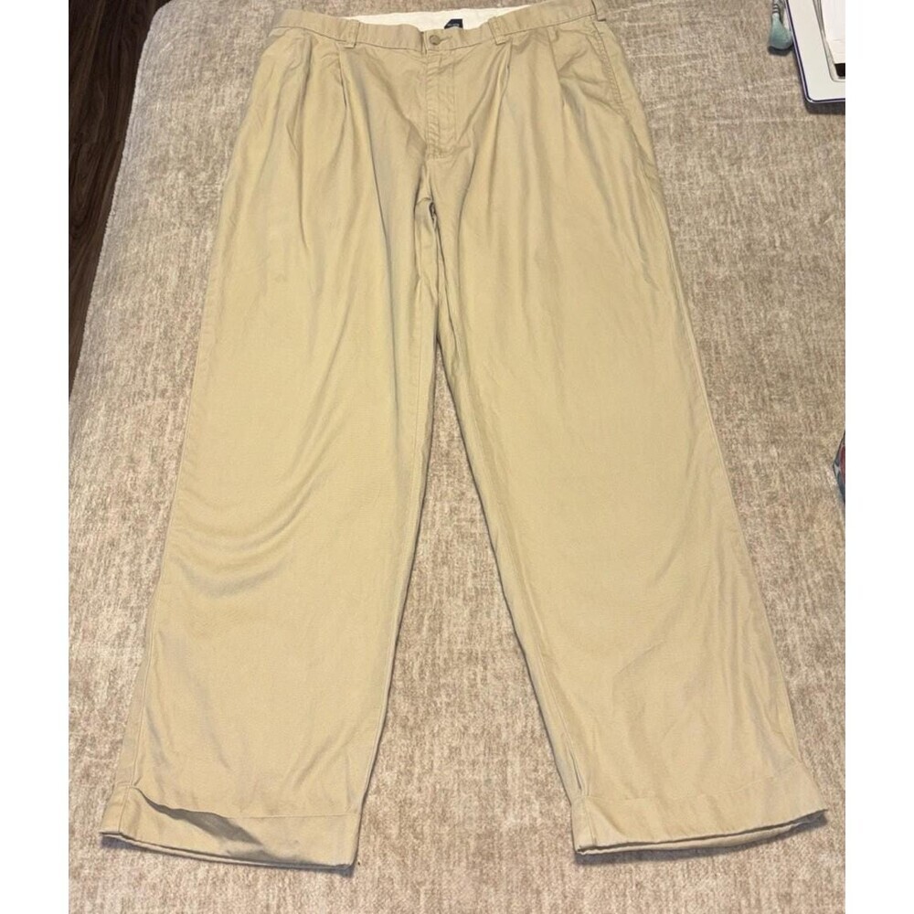 Vintage Polo Ralph Lauren Hammond Pant 90s Khaki Pleated 35x30 Dark Academia